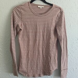 Easel Stripe and Floral Long Sleeve Shirt